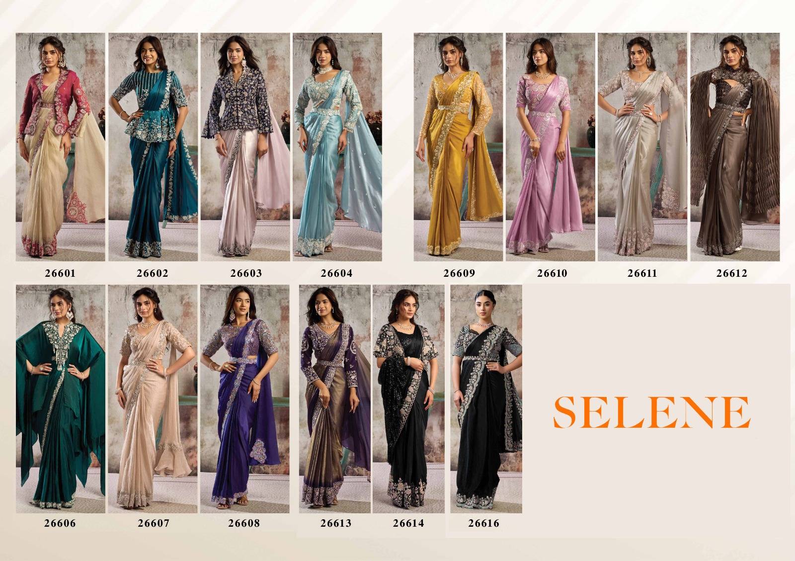 MOHMANTHAN SELENE by Mahotsav 26601 to 26616 Series Indian Traditional Bridal Wear Collection Beautiful Stylish Fancy Colorful Party Wear & Occasional Wear Silk Sarees At Wholesale Price